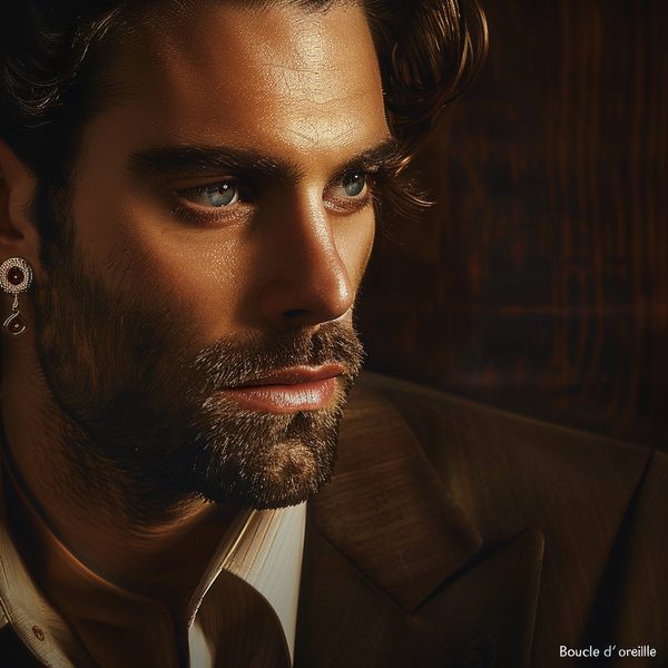 Boucle d'oreille homme | stag bijoux : élégance masculine